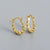 Retro S925 Silver Geometric Twist U-shaped Hoop Earrings Wholesale