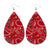 Retro Santa Claus Cattle Flower Pu Leather Water Drop Christmas Women's Drop Earrings 1 Pair