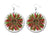 Retro Santa Claus Cattle Flower Pu Leather Water Drop Christmas Women's Drop Earrings 1 Pair