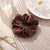 Retro Silk Satin Large Solid Color Hair Scrunchies Wholesale