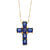 Retro Simple Style Cross Stainless Steel Copper Plating Inlay Zircon 18k Gold Plated Pendant Necklace