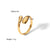 Retro Simple Style Snake Stainless Steel 18k Gold Plated Open Rings