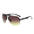 Retro Simple Style Solid Color Ac Toad Glasses Half Frame Women's Sunglasses