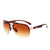 Retro Simple Style Solid Color Ac Toad Glasses Half Frame Women's Sunglasses