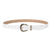 Retro Simple Style Solid Color Pu Leather Alloy Women's Leather Belts