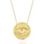 Retro Simple Style Sun Moon Stainless Steel Plating Hollow Out Gold Plated Pendant Necklace