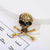 Retro Skull Alloy Enamel Artificial Diamond Unisex Brooches