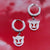 Retro Smiley Face Bird Stainless Steel Drop Earrings Hollow Out Stainless Steel Earrings