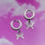 Retro Smiley Face Bird Stainless Steel Drop Earrings Hollow Out Stainless Steel Earrings