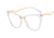 Retro Solid Color Ac Cat Eye Full Frame Optical Glasses