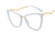 Retro Solid Color Ac Cat Eye Full Frame Optical Glasses