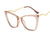 Retro Solid Color Ac Cat Eye Full Frame Optical Glasses