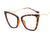 Retro Solid Color Ac Cat Eye Full Frame Optical Glasses