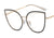 Retro Solid Color Ac Cat Eye Full Frame Optical Glasses