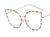 Retro Solid Color Ac Cat Eye Full Frame Optical Glasses