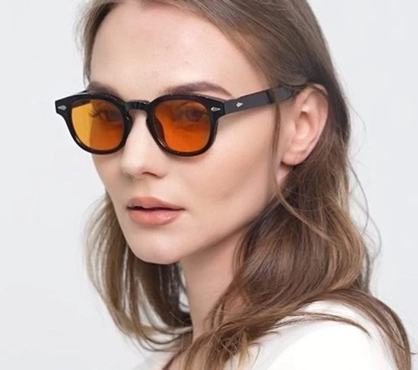 Retro Solid Color Ac Oval Frame Full Frame Women's Sunglasses