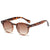 Retro Solid Color Ac Oval Frame Full Frame Women's Sunglasses