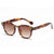 Retro Solid Color Ac Oval Frame Full Frame Women's Sunglasses