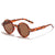 Retro Solid Color Ac Round Frame Full Frame Women's Sunglasses