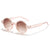 Retro Solid Color Ac Round Frame Full Frame Women's Sunglasses