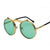 Retro Solid Color Ac Round Frame Full Frame Women's Sunglasses