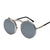 Retro Solid Color Ac Round Frame Full Frame Women's Sunglasses