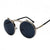 Retro Solid Color Ac Round Frame Full Frame Women's Sunglasses