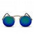 Retro Solid Color Ac Round Frame Full Frame Women's Sunglasses