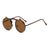 Retro Solid Color Ac Round Frame Full Frame Women's Sunglasses