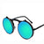 Retro Solid Color Ac Round Frame Full Frame Women's Sunglasses