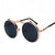 Retro Solid Color Ac Round Frame Full Frame Women's Sunglasses