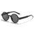 Retro Solid Color Ac Round Frame Full Frame Women's Sunglasses