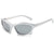 Retro Solid Color Ac Special-shaped Mirror Full Frame Women's Sunglasses