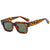 Retro Solid Color Ac Square Full Frame Men's Sunglasses