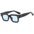 Retro Solid Color Ac Square Full Frame Men's Sunglasses