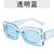 Retro Solid Color Ac Square Full Frame Women's Sunglasses