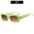 Retro Solid Color Ac Square Full Frame Women's Sunglasses