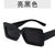 Retro Solid Color Ac Square Full Frame Women's Sunglasses