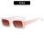 Retro Solid Color Ac Square Full Frame Women's Sunglasses