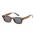 Retro Solid Color Ac Square Full Frame Women's Sunglasses