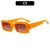 Retro Solid Color Ac Square Full Frame Women's Sunglasses