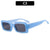 Retro Solid Color Ac Square Full Frame Women's Sunglasses