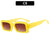 Retro Solid Color Ac Square Full Frame Women's Sunglasses