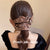 Retro Solid Color Cloth Lace Hair Tie