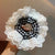 Retro Solid Color Cloth Lace Hair Tie