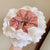 Retro Solid Color Cloth Lace Hair Tie