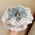 Retro Solid Color Cloth Lace Hair Tie