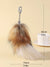 Retro Solid Color Faux Fur Metal Women's Bag Pendant Keychain