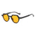 Retro Solid Color Leopard Ac Oval Frame Full Frame Women's Sunglasses