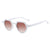 Retro Solid Color Leopard Ac Oval Frame Full Frame Women's Sunglasses